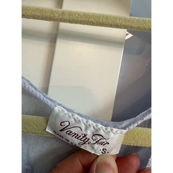 Vintage Vanity Fair Small Blue Nightgown With Lace Yoke - Picture 5 of 8